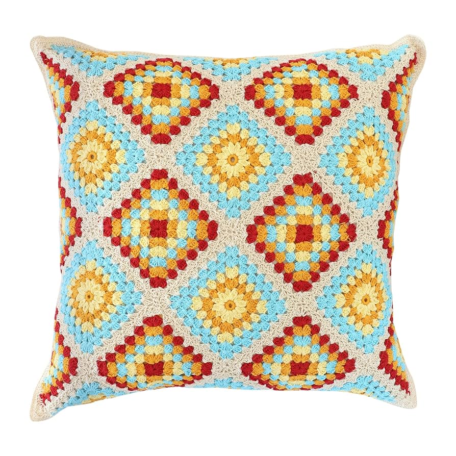 花モチーフ クッション 45cm 40%OFF】クッションカバー 45×45cm 北欧柄 丸花柄 マルチカラー